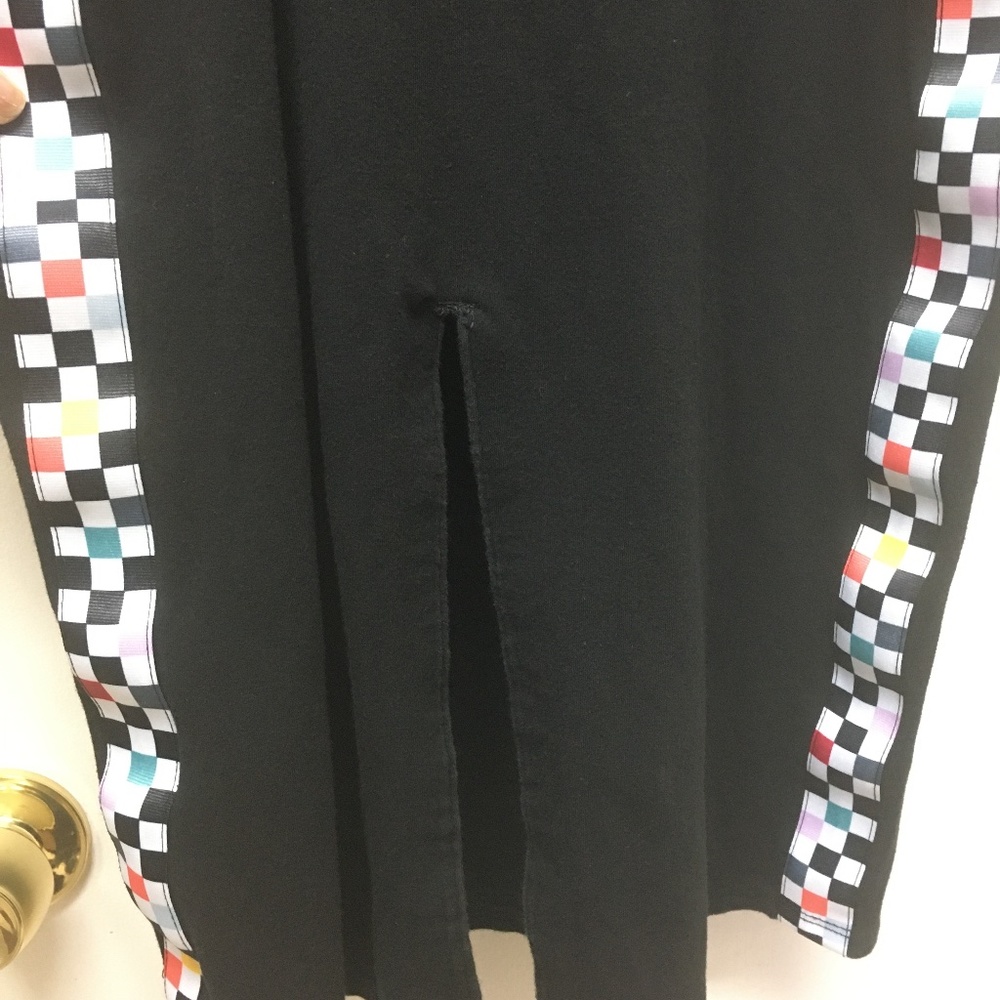 VANS Black Checkered Side Sleeveless Midi Tank Dress - Picture 12 of 14